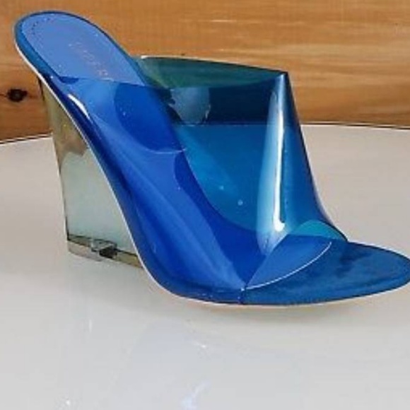 Cape Robbin Jelly Drop Blue Clear Wedges Shoe♥️⚡👇 - Picture 3 of 5